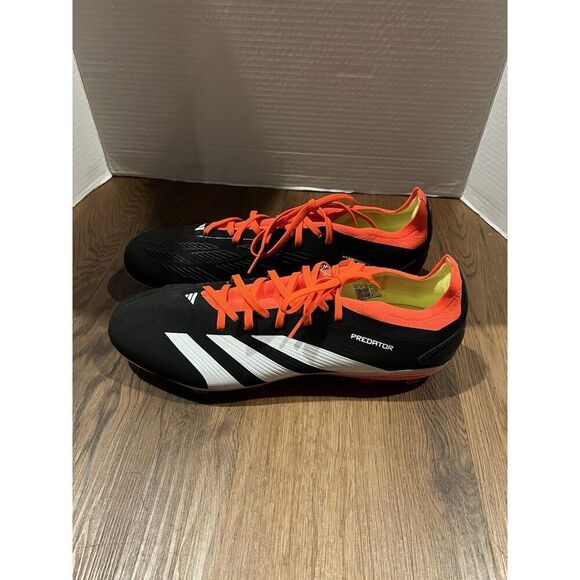 Adidas Predator Pro FG Boots US M11.5 W12.5 Black/White/Red IG7777 Football Lace - Picture 1 of 7